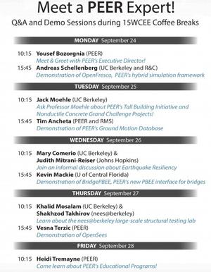 PEER Experts at 15WCEE